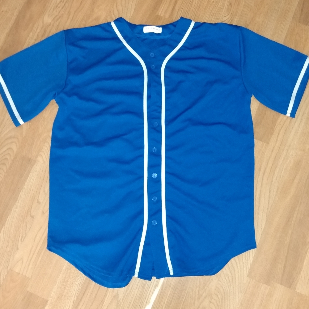 Men’s Baseball Jersey Size X-Large Blue & White